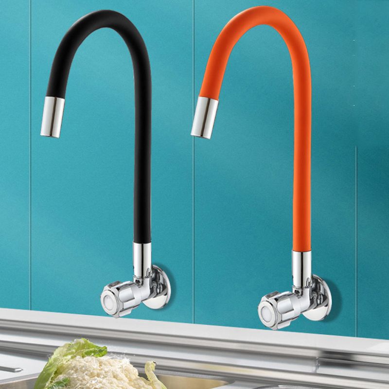 Contemporary Single Handle Kitchen Faucet 1-Hold Bar Faucet with No Sensor