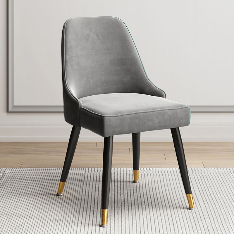 Glam Velvet Side Chair Parsons Upholstered Side Chair for Dining Room