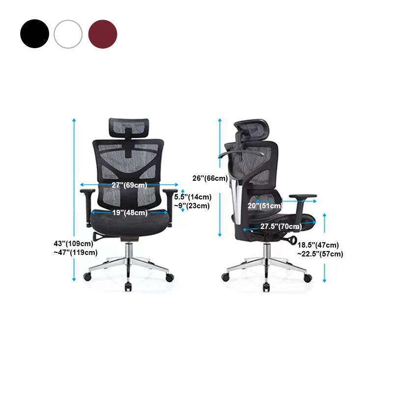 Adjustable Seat Height Executive Chair Swivel High Back Chair with Caster Wheels