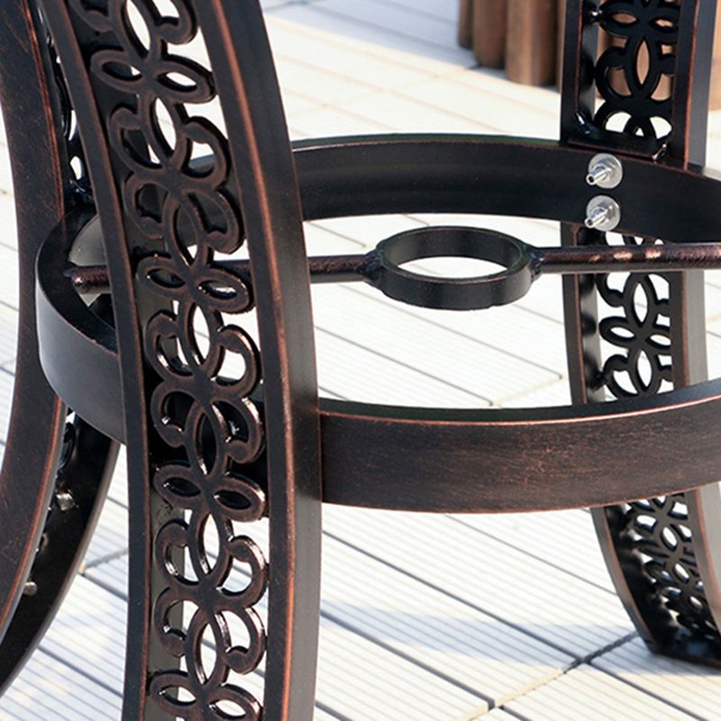 Modern Waterproof Geometric Courtyard Table Aluminum Frame Outdoor Table