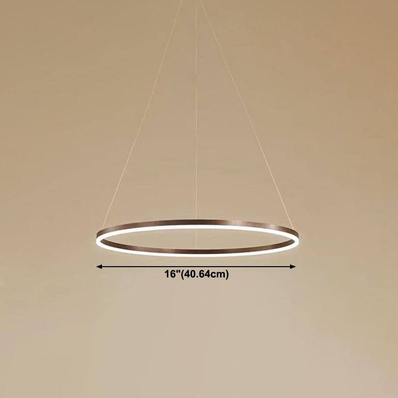 Metal Ring Chandelier Pendant Light Modern Style LED Hanging Pendant Light