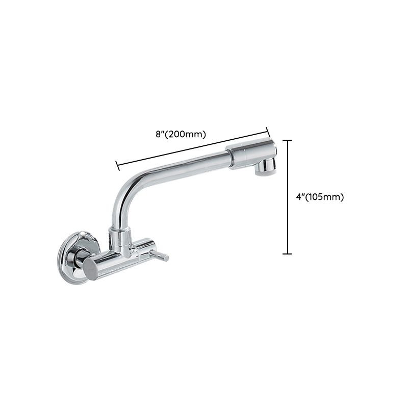 Wall Mounted Metal Tub Filler Low Arc Waterfall Bathtub Faucet