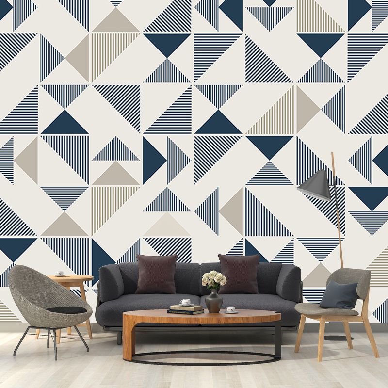 Stain Resistant Illustration Wall Mural Contemporary Geometric Wall Mural