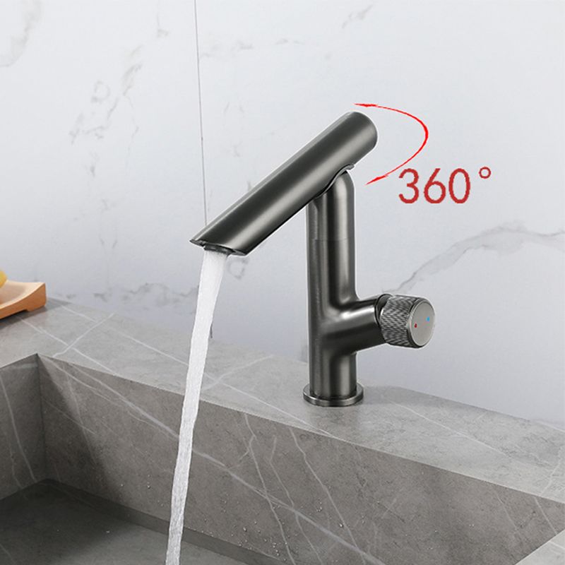 Glam Vessel Sink Faucet Brass Knob Handle Swivel Spout Bathroom Faucet