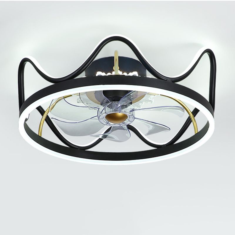 Nordic Style Ceiling Fan Lamp Geometry Shape Ceiling Fan Light for Children's Room