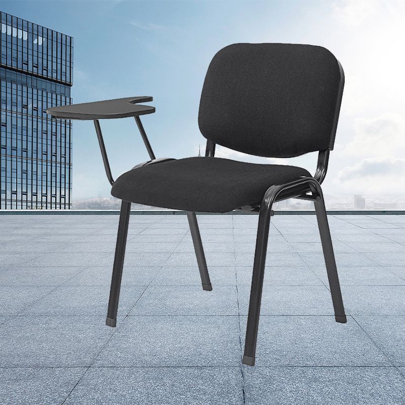 Armless Conference Chair Mid Back Modern Office Chair with Metal Legs