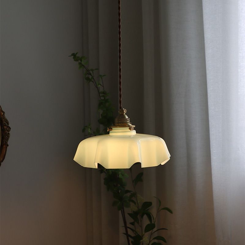 Encadré en verre vintage suspension de pendentif léger 1-Light pour salle à manger