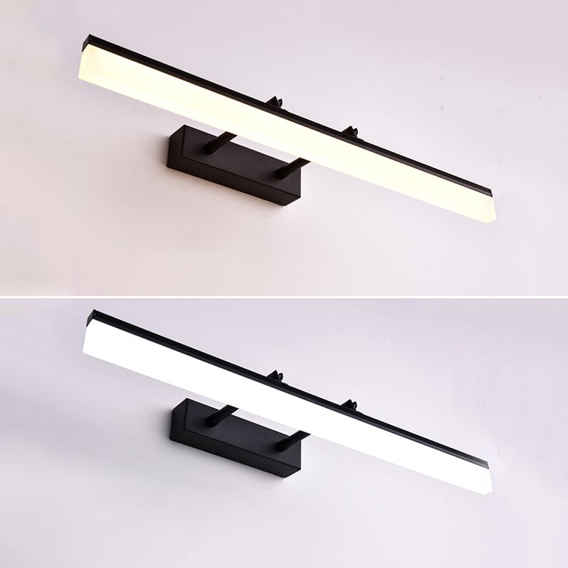 Rectangular Bathroom Sconce Light Fixture Metal LED Modern Wall Mount Light Fixture