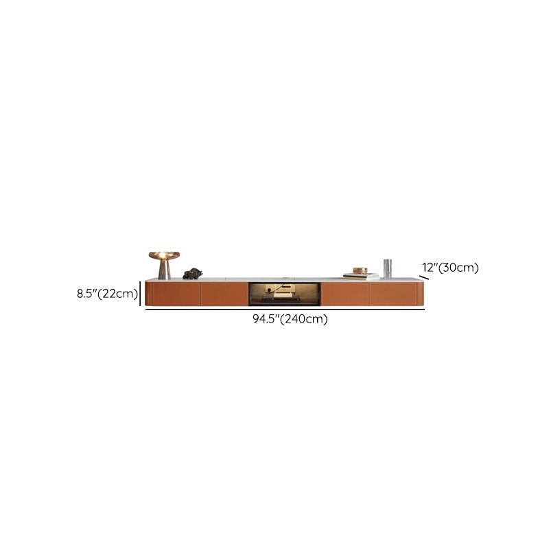 Contemporary TV Console Wall Mounted Stone Media Console for Home