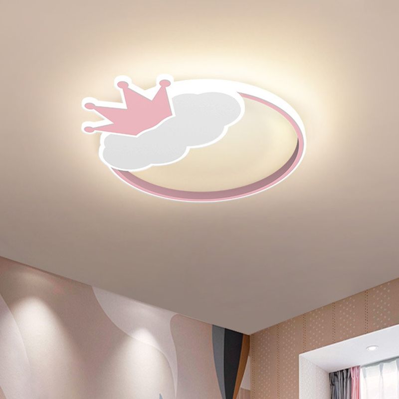 Creative Cartoon Surface Mounted Ceiling Light Kids Acrylic LED Flush Light for Bedroom