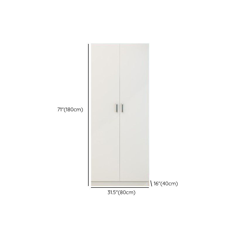 Manufactured Wood Kid's Wardrobe Modern Style Shelved Wardrobe Closet with 2 Doors