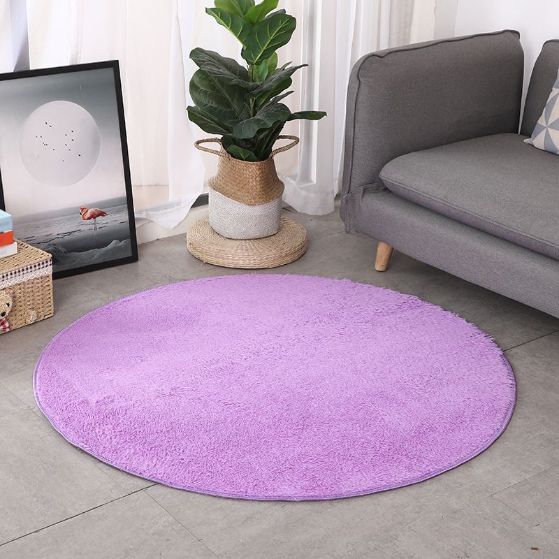 Weißer Wohnzimmer Teppich Vollfarbener Polyester Fläche Teppich nicht rutschfestem Hintergrund Teppich