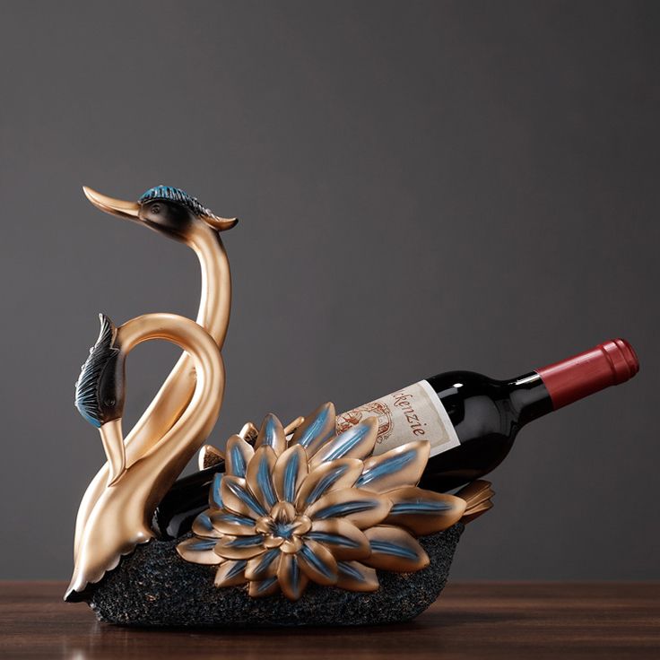 Glam Tabletop Wine Bottle Holder Resin Wine Rack Bottle for Living Room