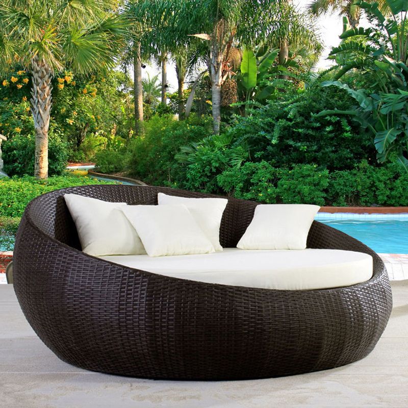 Tropical Style Patio Sofa Outdoor Sofa with Cushions Water Resistant