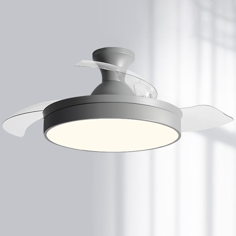 Kids Style Round Ceiling Fan Lamp Metal 1 Light Ceiling Fan Lighting for Living Room