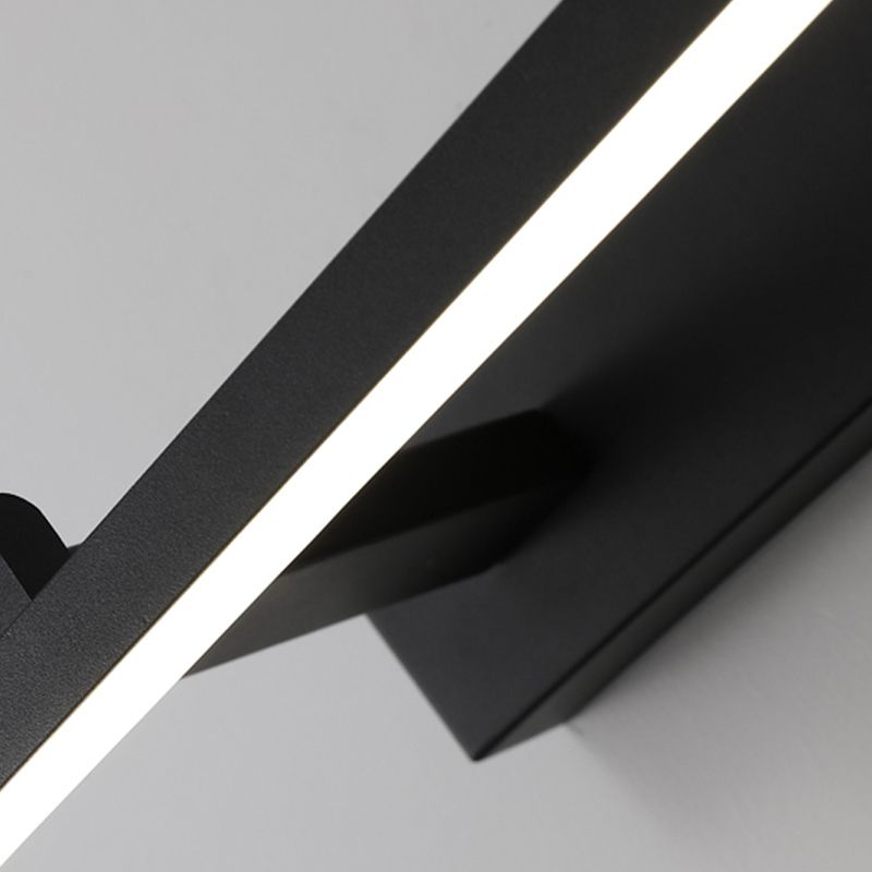 Iluminación de pared de metal lineal estilo moderno 1 lámpara de montaje de pared de luz