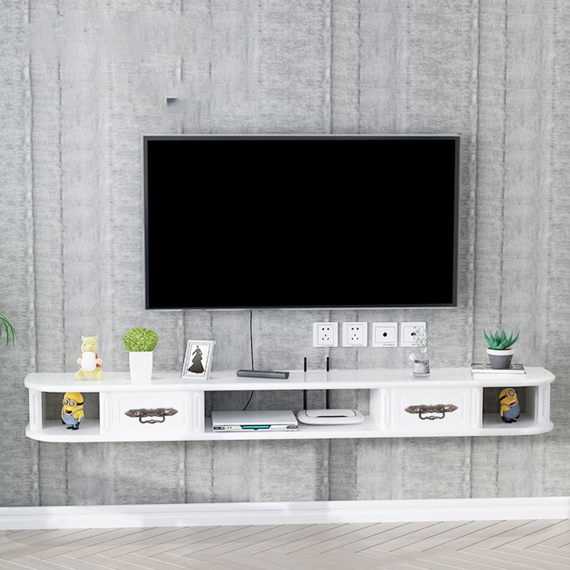 Modern Wall-mounted TV Stand Engineered Wood TV Cabinet with 2 Drawers