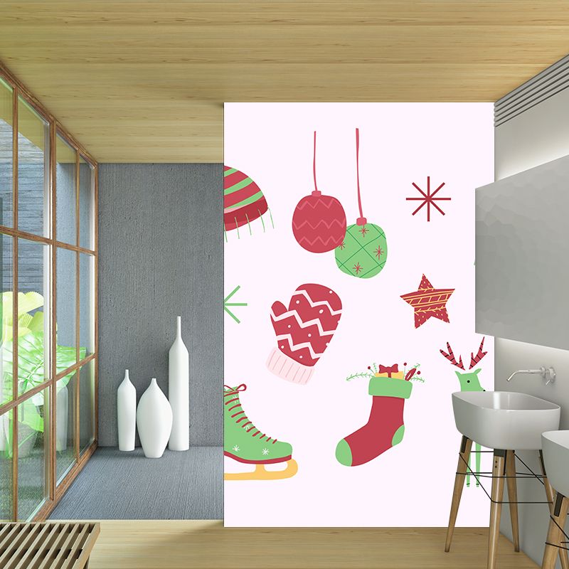 Cartoon Mural Wallpaper Christmas Illustration Indoor Wall Mural