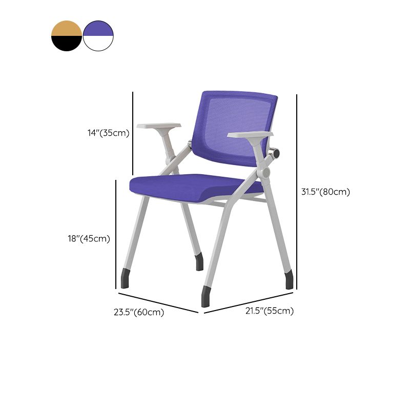 31.2-inch Height Desk Chair Contemporary Metal Office Chair with Arm