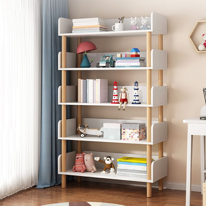 Modern Bookshelf Open Back Engineered Wood Bookshelf with Shelves for Home Office