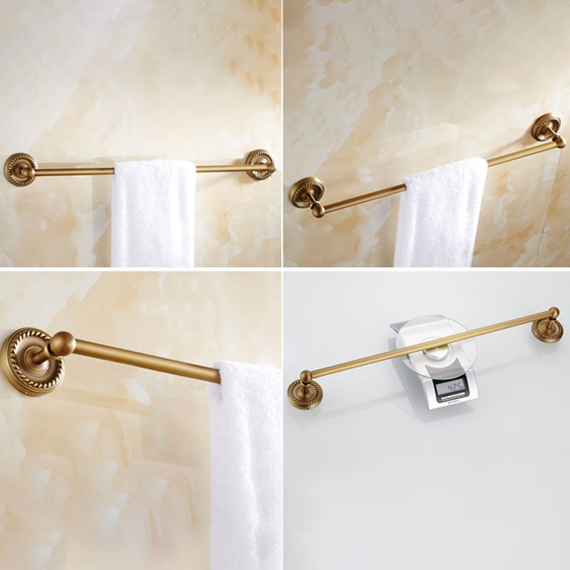 Traditional Bathroom Hardware Set Gold Metal Bathroom Accessory Kit