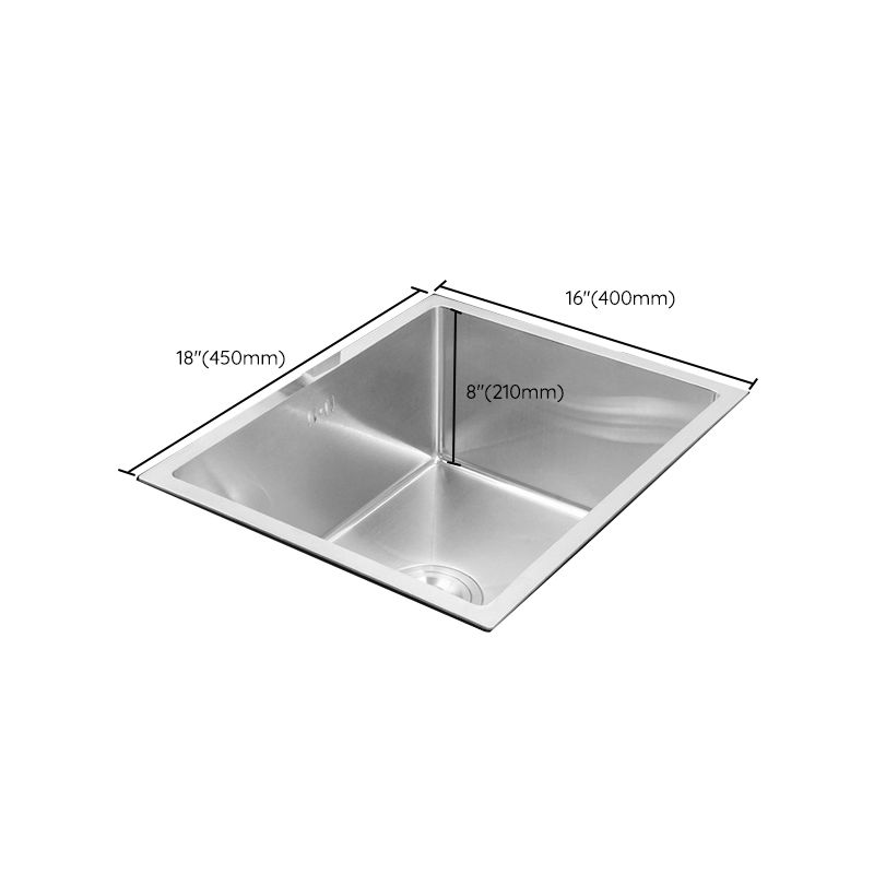 Single Bowl Kitchen Sink Stainless Steel Kitchen Sink with Rectangle Shape