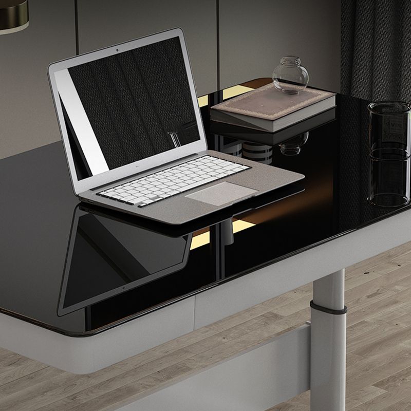 Adjustable Height Modern Computer Desk Steel Base Writing Desk