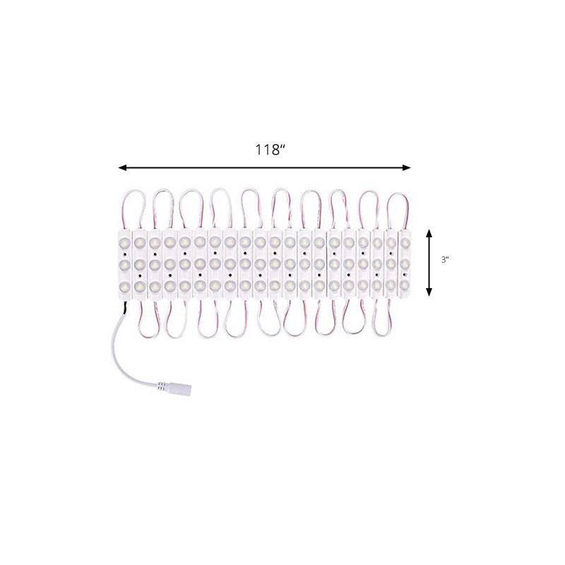 Iluminación de maquillaje lineal de plástico Ligera de tocador LED contemporáneo en blanco para vestuario