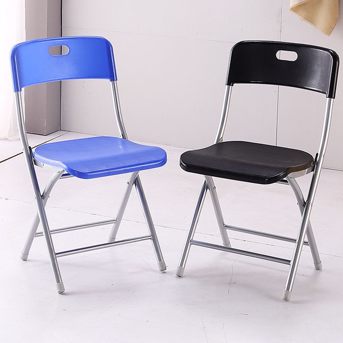 Modern Armless Upholstered Office Chair Plastic Low-Back Office Chair