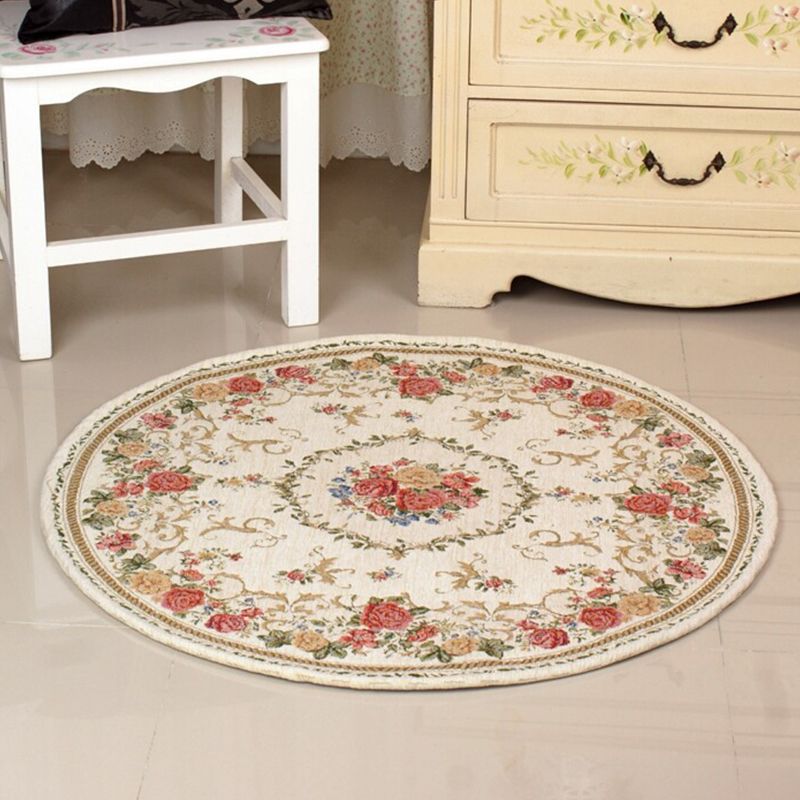 Synthétique Fancy Color Color Olden Synthetics Floral Imprimé Rapis intérieur Anti-Slip Backing Tapison-résistant à la chambre à coucher pour chambre à coucher