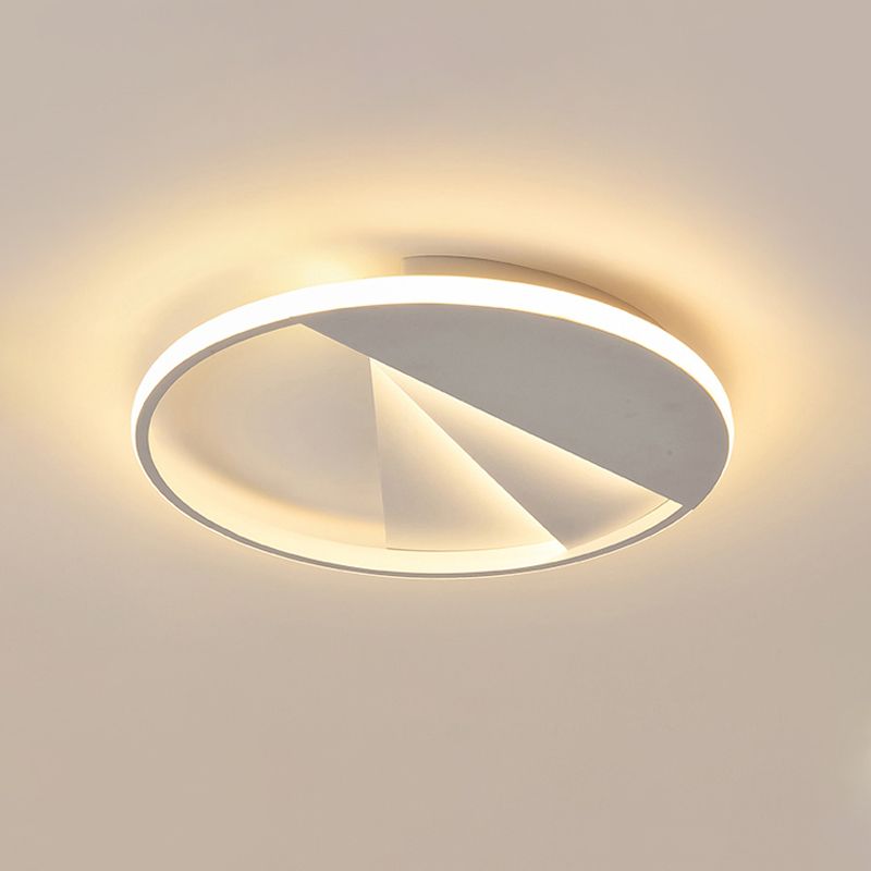 18"/21.5" Dia Ronde Snijden LED Plafondlamp Eenvoudige Aluminium Wit Flush Mount Fixture in Warm/Wit/3 Kleur Licht