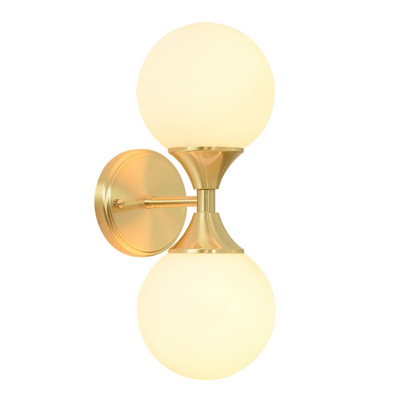 2 Light Unique Shape Wall Mount Light Fixture Modern Wall Mounted Lighting in Gold