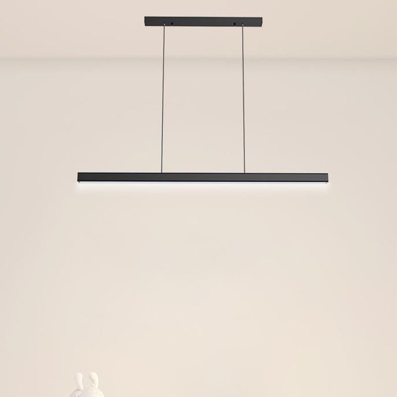 Modern Island Hanging Lighting Fixtures 1 Light Hanging Lamp Kit in Black