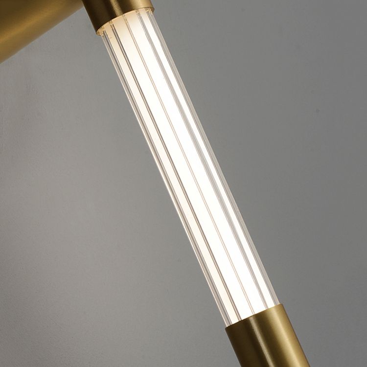 Postmodern Metal Wall Sconce Linear Shape Wall Lighting Ideas with Acrylic Shade