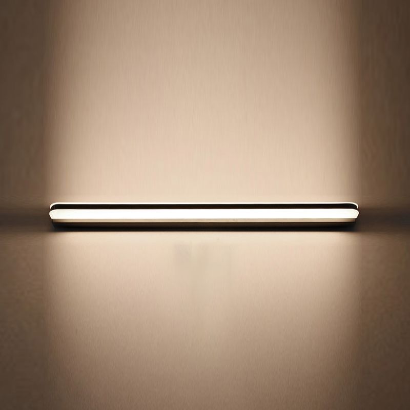 Plateado moderno simple luz de espejo simple lámpara de espejo led de metal nórdico para baño para baño