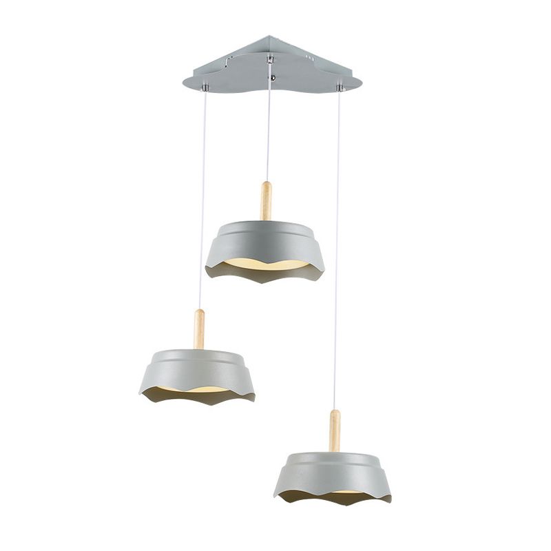 Tambour de salon suspension pendante métal 3 lumières modernisme suspendu plafond plafond