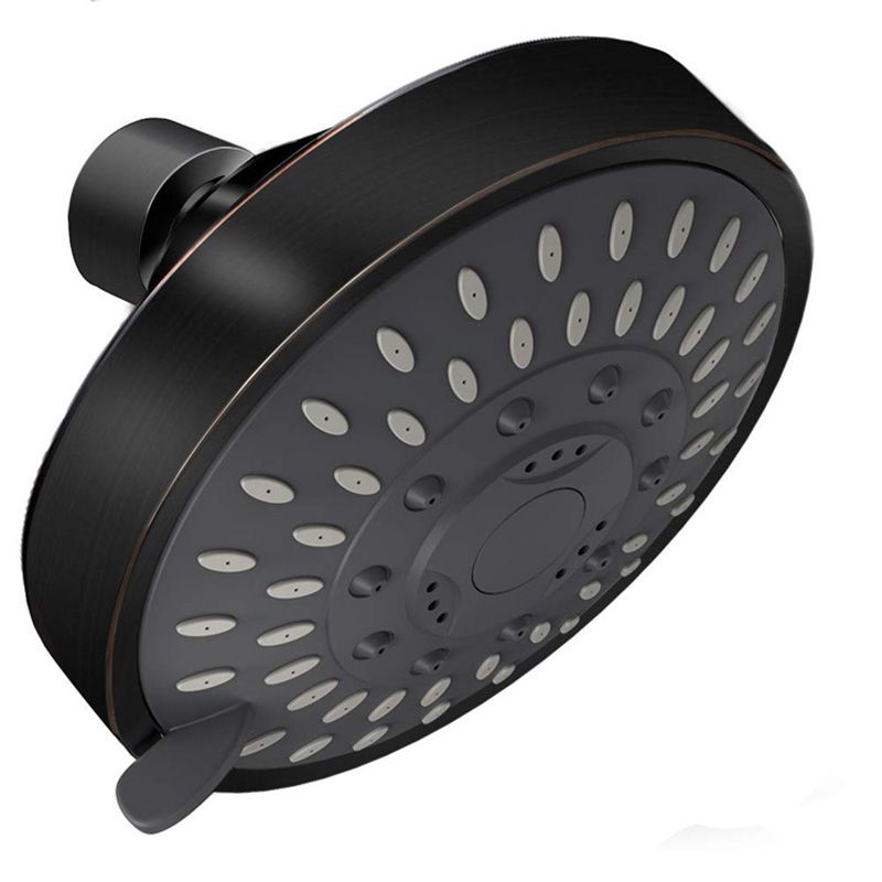 Round Metal Fixed Shower Head Traditional Adjustable Spray Pattern Shower Head