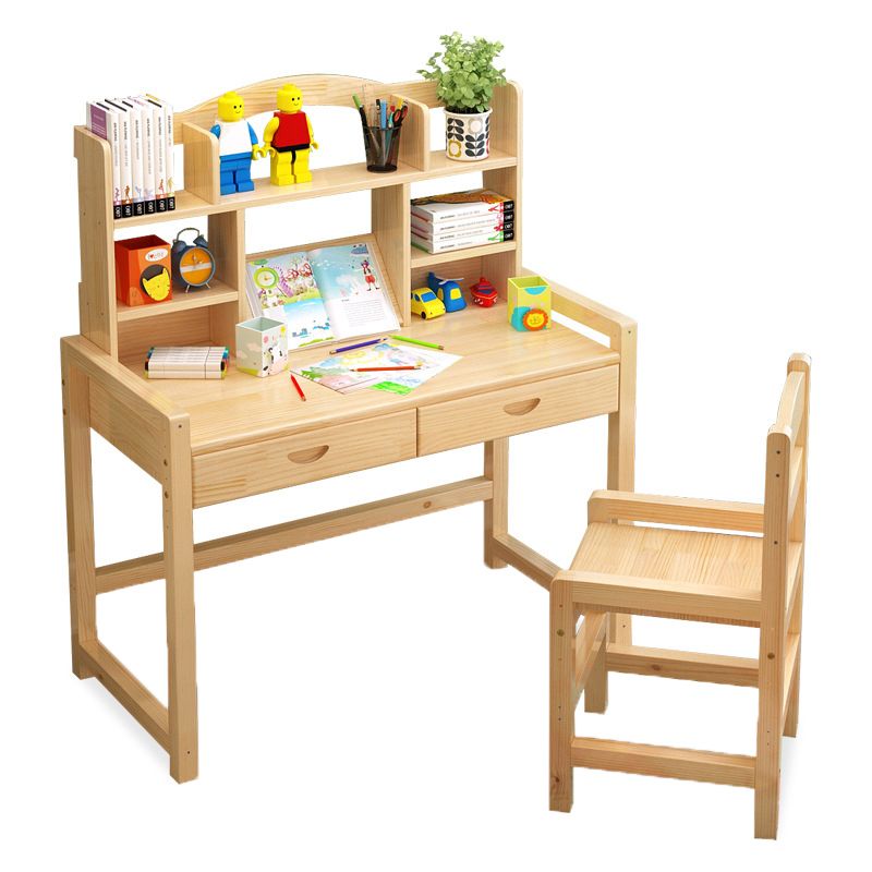 Home Drawing Desk Solid Wood Writing Desk with Storage Drawer