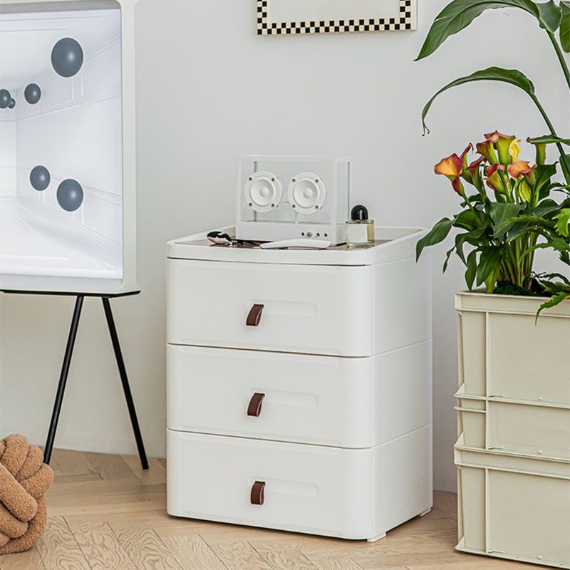 Contemporary White Night Table with 2/3/4 Drawers for Bedroom