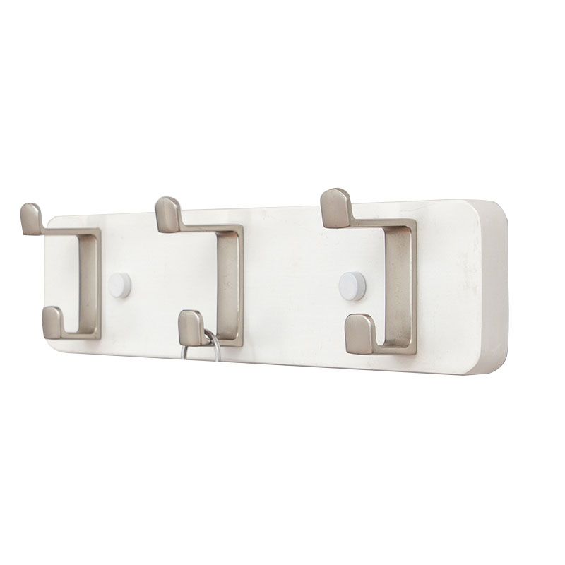 Contemporary Wood Coat Rack Wall-Mounted Coat Hanger with Hooks