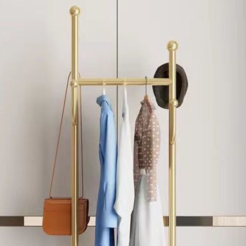 Modern Coat Rack Metal Hanger Basket Free Standing Coat Hanger