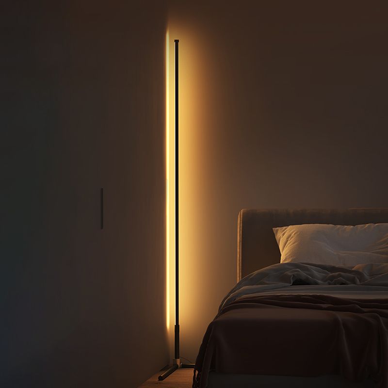 1-Light Floor Light Modern Style LED Floor Standing Light with Acrylic Shade for Bedroom