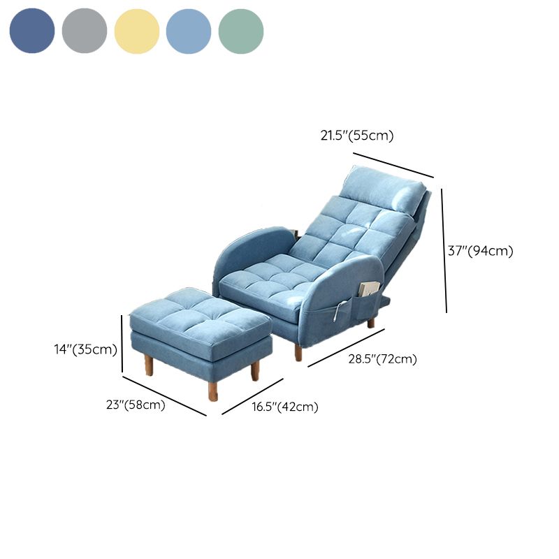 Adjustable Standard Recliner Wood Scandinavian Recliner Chair with Storage