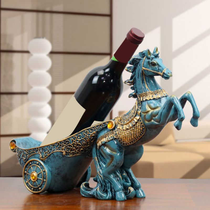 Glam Tabletop Wine Bottle Holder Resin Wine Bottle Rack for Living Room