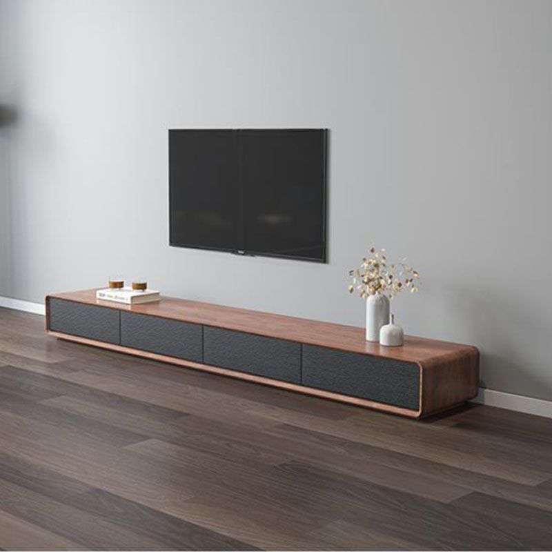 Contemporary 15.75-inch D TV Console Wooden TV Stand for TVs with Drawers