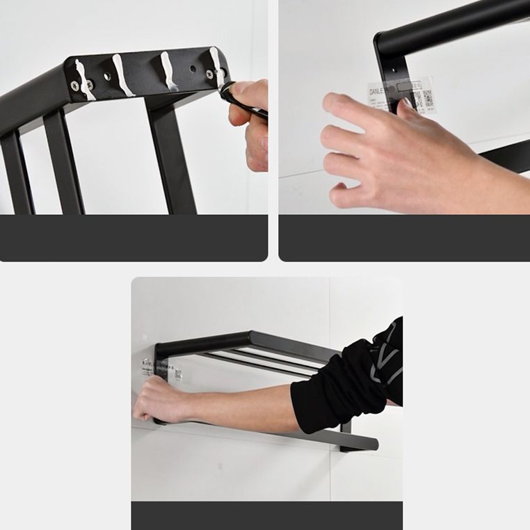 Modern Bath Hardware Set Black Towel Bar Bath Shelf Bathroom Hardware Set