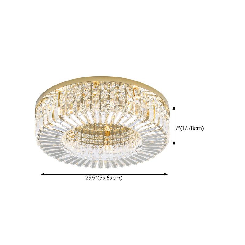 Geometric Flush Mount Ceiling Light Modern Crystal Flush Light for Living Room