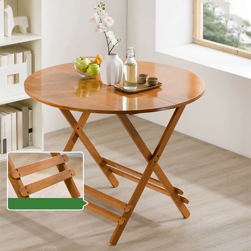 Contemporary Camping Table Solid Wood Folding Table, 29.92" High