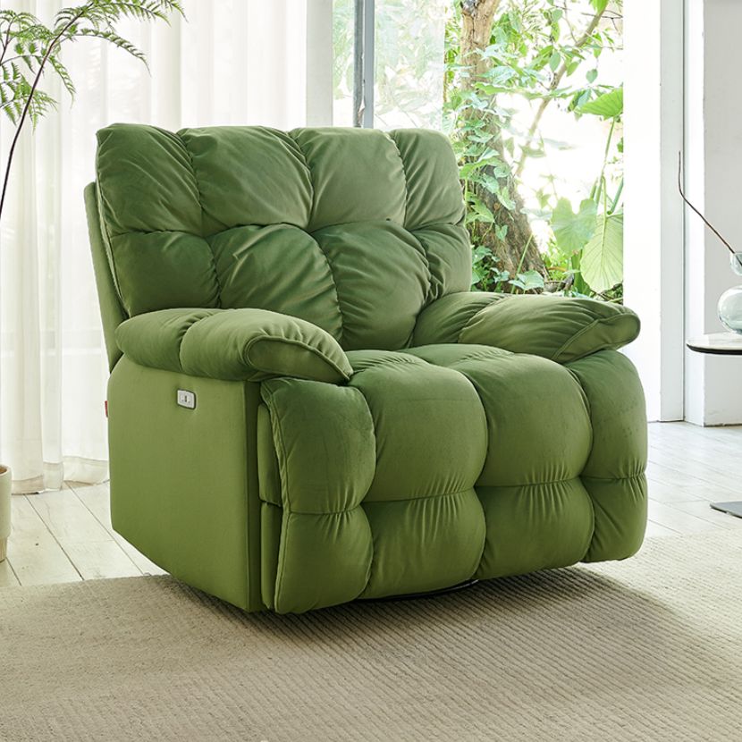 Contemporary Standard Recliner Solid Color Indoor Swivel Rocker Reclining