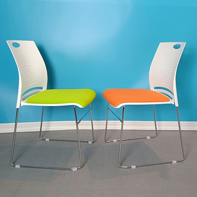 Armless Conference Chair with Metal Frame Modern Office Chair